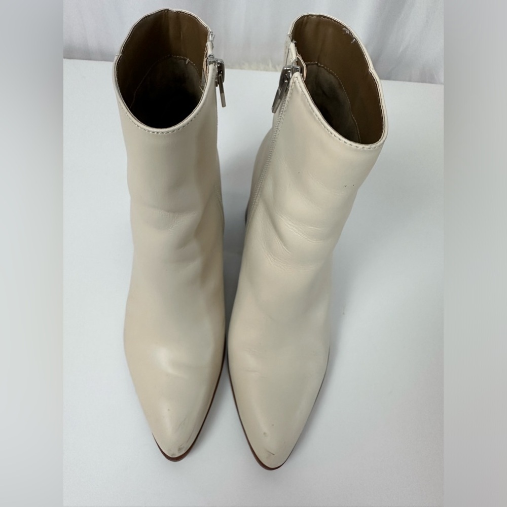 Dolce Vita Ivory Leather Ankle Boots Size 8 - Picture 3 of 9